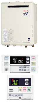 Rinnai RUF-A2400AW(A) + マルチリモコン MBC-120V(浴室・台所リモコン)